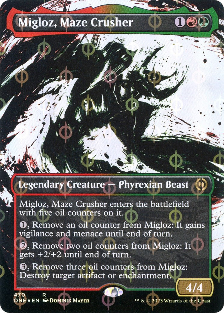 Migloz, Maze Crusher (Showcase) (Step-and-Compleat Foil)